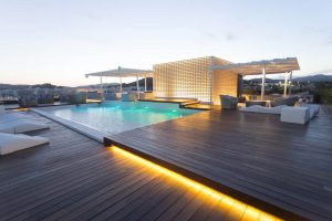 Piscina en el tejado Hotel Aguas de Ibiza