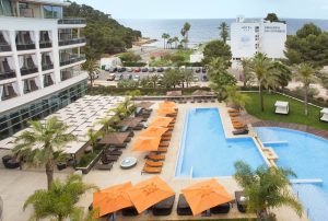 Vista Aérea piscina Hotel Aguas de Ibiza